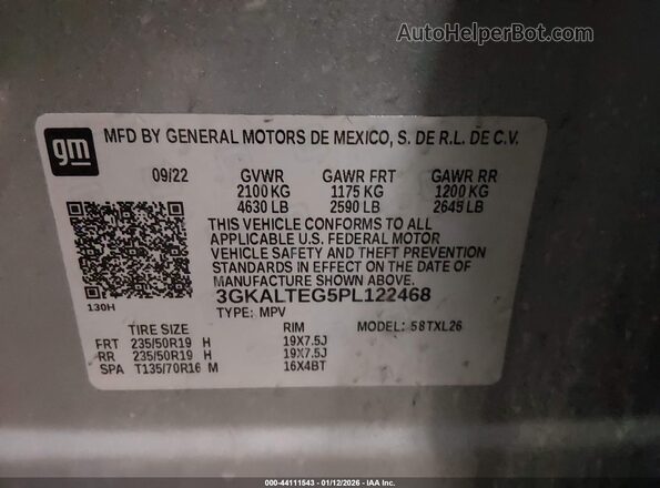 3GKALTEG5PL122468 2023 GMC TERRAIN Gray Вид підкапотного простору