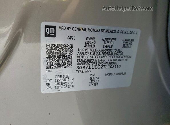 3GKALUEG2TL108110 2026 GMC TERRAIN Tan 
