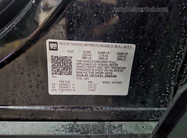 3GKALUEG4SL266544 2025 GMC TERRAIN Black Vista interior de 360 grados