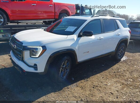 3GKALYEG4TL225744 2026 GMC TERRAIN White წინა მარცხენა ხედი სამი მეოთხედიდან