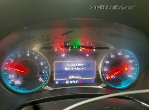 3GNAXXEV1MS119422 2021 CHEVROLET EQUINOX White Instrument cluster view