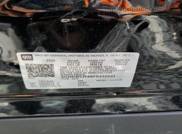 3GNKBCR46PS232221 2023 CHEVROLET BLAZER Black Widok wnętrza 360 stopni