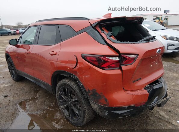 3GNKBERS3MS575056 2021 CHEVROLET BLAZER Orange Հետևի ձախ