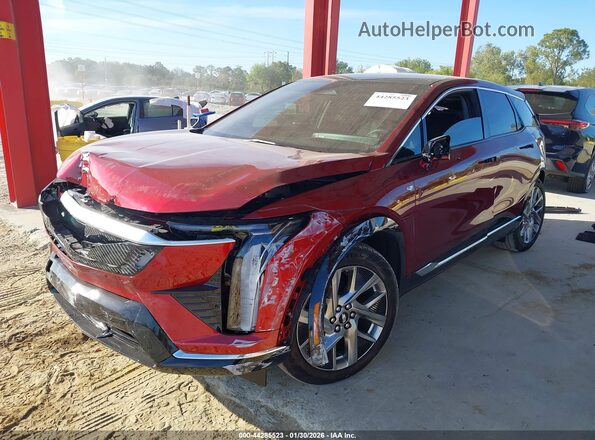 3GYK3DMR9SS190998 2025 CADILLAC OPTIQ Red წინა მარცხენა ხედი სამი მეოთხედიდან