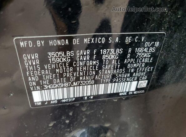 3HGGK5H87JM732058 2018 HONDA FIT Black Widok komory silnika