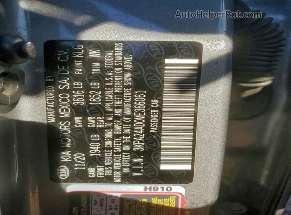 3KPA24AD0ME366061 2021 KIA RIO Silver Vista interior de 360 grados