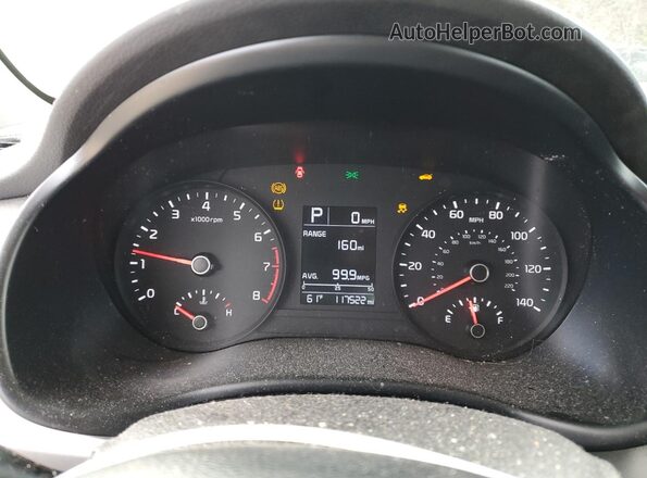 3KPA24AD0ME366562 2021 KIA RIO White Вид щитка приладів