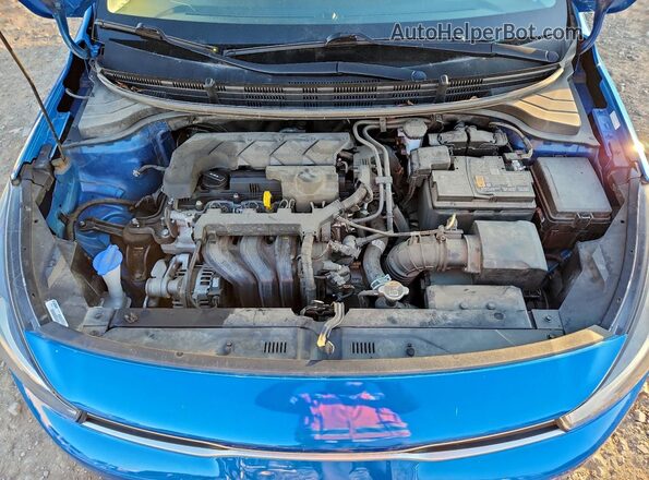 3KPA24AD2NE504376 2022 KIA RIO Blue უკანა სალონის ხედი
