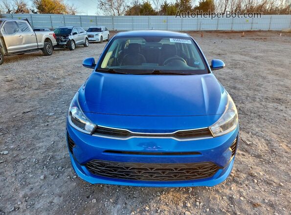 3KPA24AD2NE504376 2022 KIA RIO Blue წინა ხედი