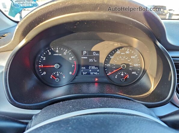 3KPA24AD2NE504376 2022 KIA RIO Blue ხელსაწყოთა პანელის ხედი