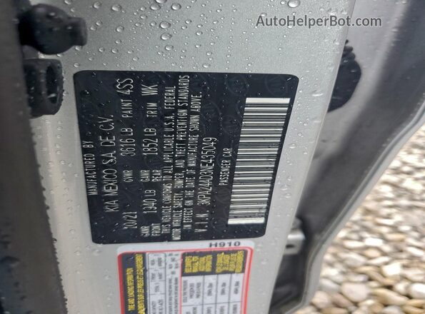 3KPA24AD3NE435049 2022 KIA RIO Silver Вид підкапотного простору