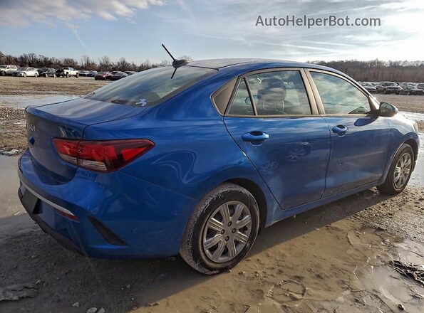 3KPA24AD5NE474497 2022 KIA RIO Blue უკანა მარჯვენა