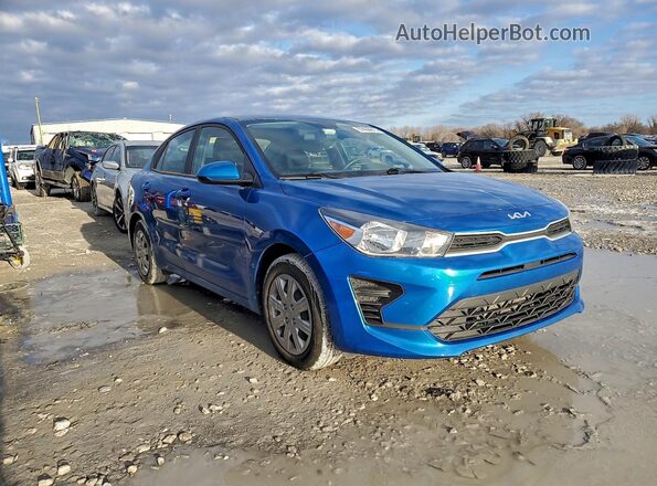 3KPA24AD5NE474497 2022 KIA RIO Blue წინა მარჯვენა