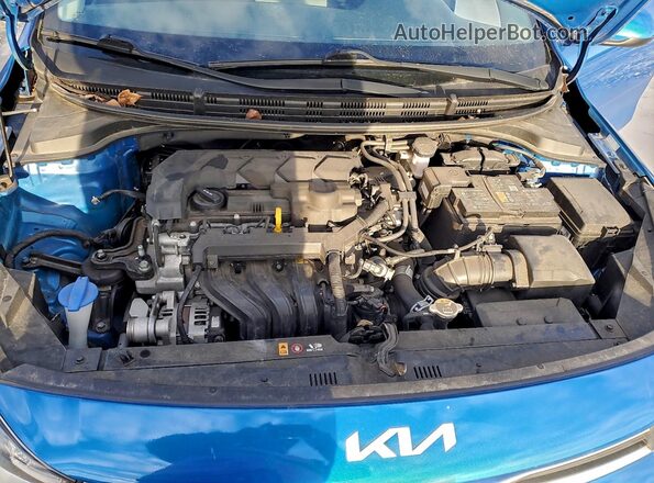 3KPA24AD5NE474497 2022 KIA RIO Blue უკანა სალონის ხედი