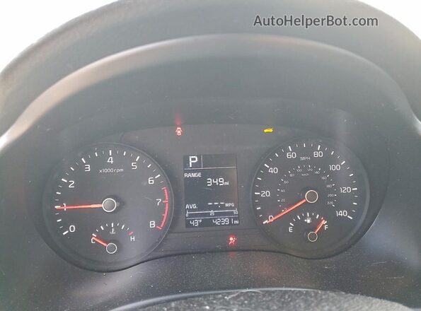 3KPA24AD5NE474497 2022 KIA RIO Blue ხელსაწყოთა პანელის ხედი