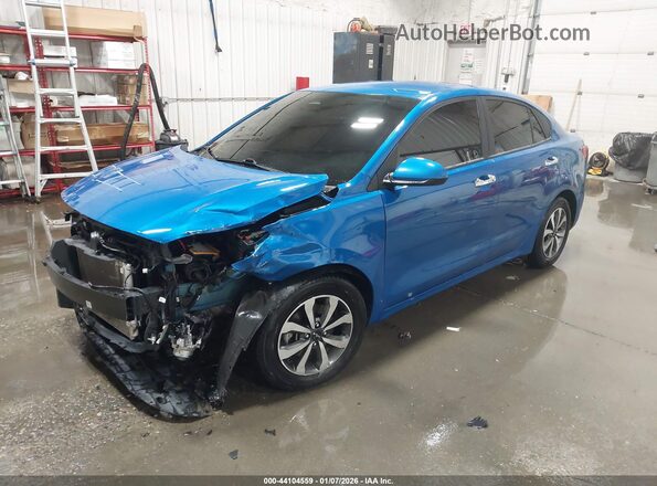 3KPA24ADXNE453693 2022 KIA RIO Blue Przód lewy
