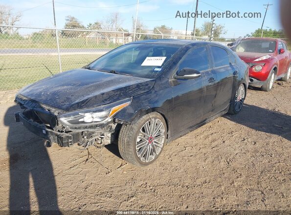 3KPF44AC8LE155549 2020 KIA FORTE Black Առջևի ձախ երեք քառորդ տեսարան