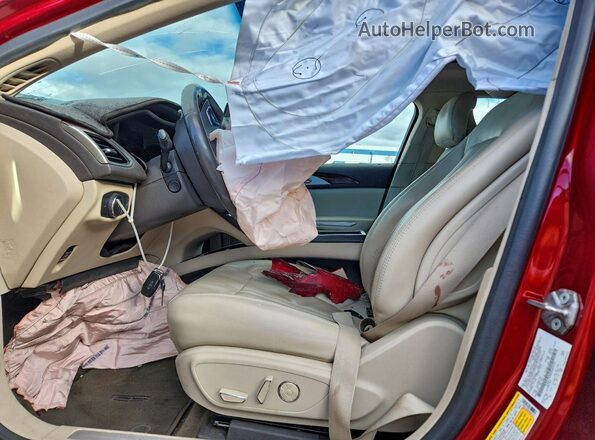 3LN6L2G90GR605353 2016 LINCOLN MKZ Красный Вид салона спереди