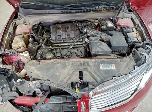 3LN6L2GKXGR619151 2016 LINCOLN MKZ Red უკანა სალონის ხედი