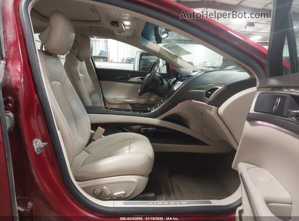 3LN6L2LU9GR603675 2016 LINCOLN MKZ HYBRID Red Widok wnętrza z przodu