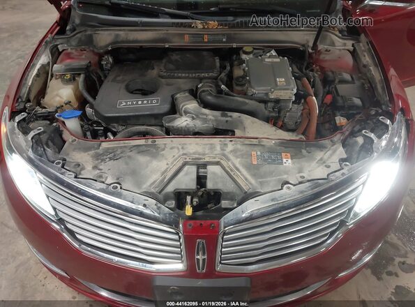 3LN6L2LU9GR603675 2016 LINCOLN MKZ HYBRID Red Widok z tyłu