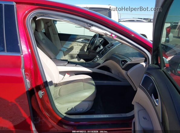 3LN6L5MU0HR654841 2017 LINCOLN MKZ HYBRID Red Front interior view