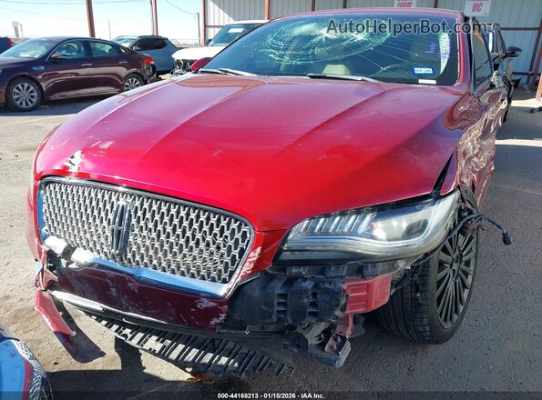 3LN6L5MU0HR654841 2017 LINCOLN MKZ HYBRID Red Instrument cluster view
