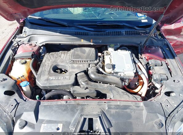 3LN6L5MU0HR654841 2017 LINCOLN MKZ HYBRID Red Rear view