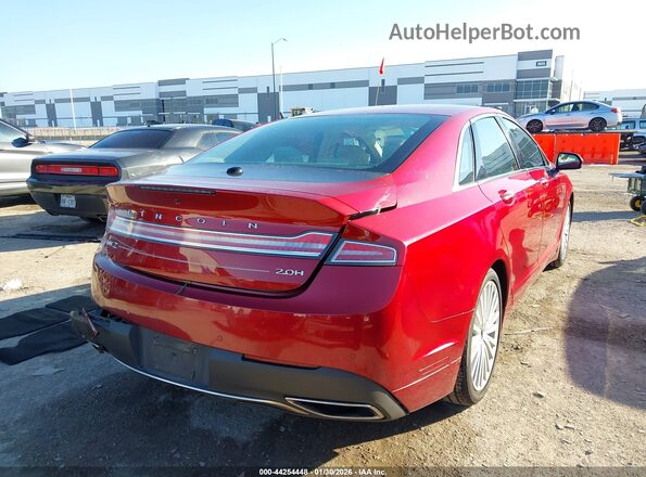 3LN6L5MUXHR642079 2017 LINCOLN MKZ HYBRID Red Trasero derecho