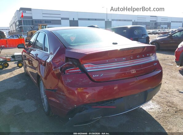 3LN6L5MUXHR642079 2017 LINCOLN MKZ HYBRID Red Trasero izquierdo