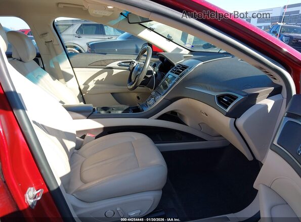 3LN6L5MUXHR642079 2017 LINCOLN MKZ HYBRID Red Vista interior delantera