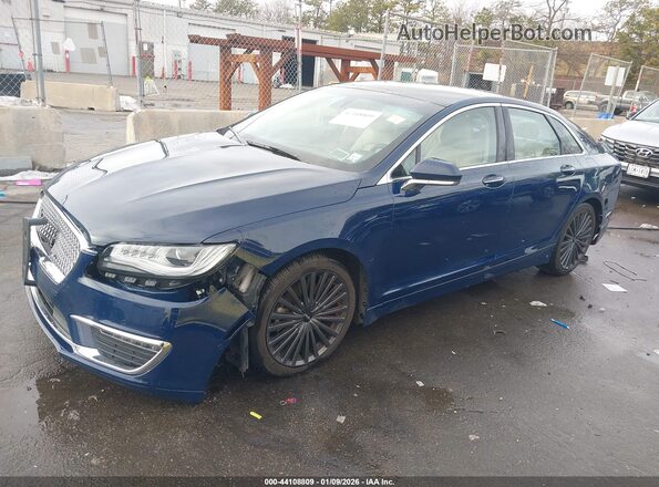 3LN6L5MUXJR619763 2018 LINCOLN MKZ HYBRID Blue Front left