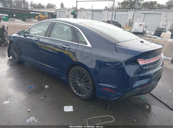 3LN6L5MUXJR619763 2018 LINCOLN MKZ HYBRID Blue Rear left