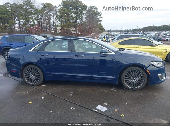 3LN6L5MUXJR619763 2018 LINCOLN MKZ HYBRID Blue Rear interior view