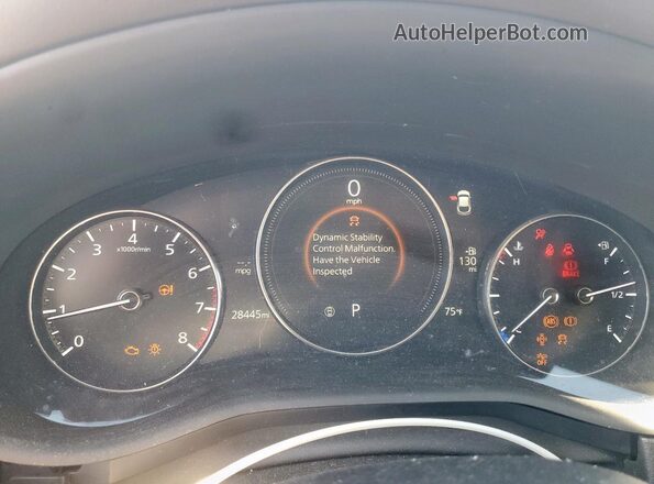 3MVDMADL1MM318727 2021 MAZDA CX-30 White Սարքավորումների վահանակի տեսք