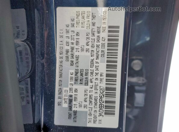 3MVDMBBM2PM524287 2023 MAZDA CX-30 Blue Engine compartment view