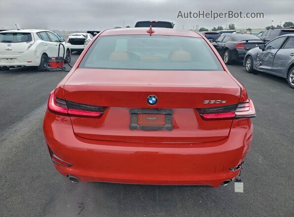3MW5P7J02M8B49690 2021 BMW 3 SERIES Red Rear view