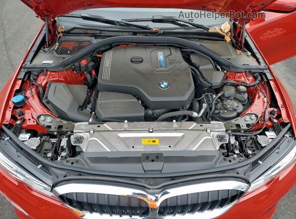 3MW5P7J02M8B49690 2021 BMW 3 SERIES Red Rear interior view
