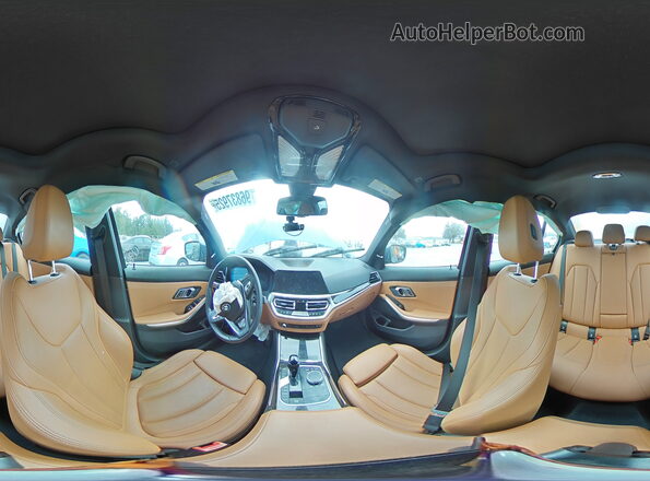 3MW5P9J06N8C24887 2022 BMW 3 SERIES Blue VIN კოდის სტიკერის ხედი