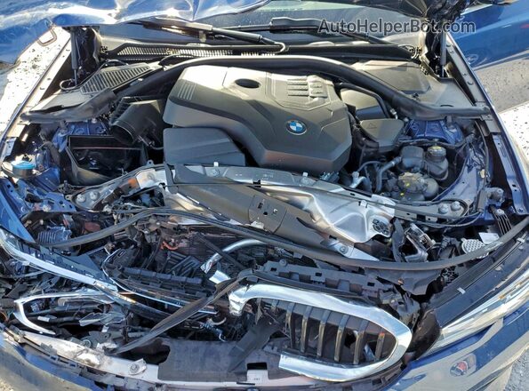 3MW5R1J09N8C42604 2022 BMW 3 SERIES Blue Vista interior trasera
