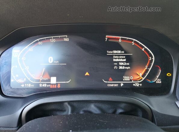 3MW5R7J02L8B08291 2020 BMW 7 SERIES White Սարքավորումների վահանակի տեսք