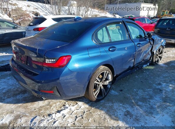 3MW5R7J03M8C02195 2021 BMW 3 SERIES Blue Tył prawy