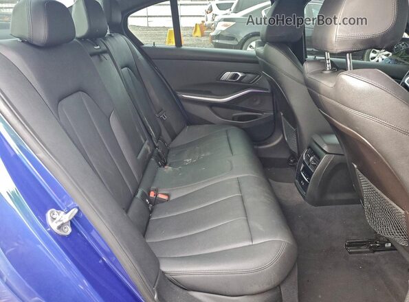 3MW5R7J04M8B98562 2021 BMW 3 SERIES Blue Вид задніх сидінь