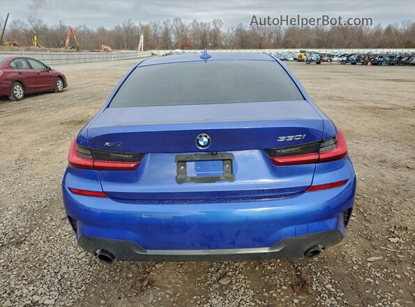 3MW5R7J04M8B98562 2021 BMW 3 SERIES Blue Вид ззаду
