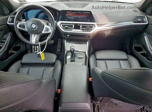 3MW5R7J04M8B98562 2021 BMW 3 SERIES Blue Вид панелі приладів