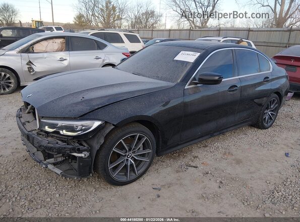 3MW5R7J09L8B17375 2020 BMW 3 SERIES Черный Передняя левая четверть