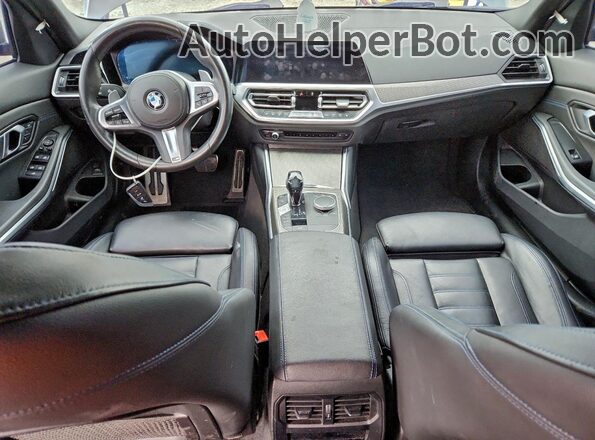 3MW5U7J02M8B56504 2021 BMW M3 Black Вид панелі приладів