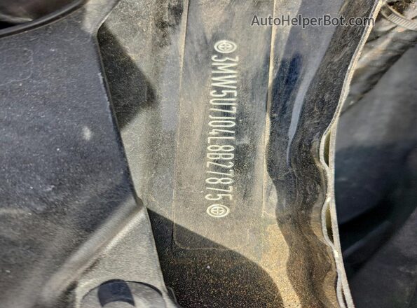 3MW5U7J04L8B27875 2020 BMW M3 Black VIN კოდის სტიკერის ხედი