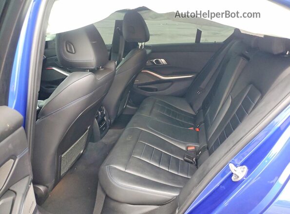 3MW5U7J07M8B76697 2021 BMW M3 Blue უკანა სავარძლების ხედი