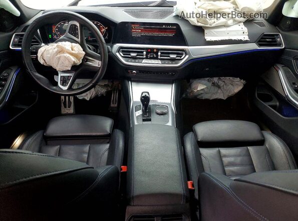 3MW5U7J07M8B76697 2021 BMW M3 Blue წინა პანელის ხედი
